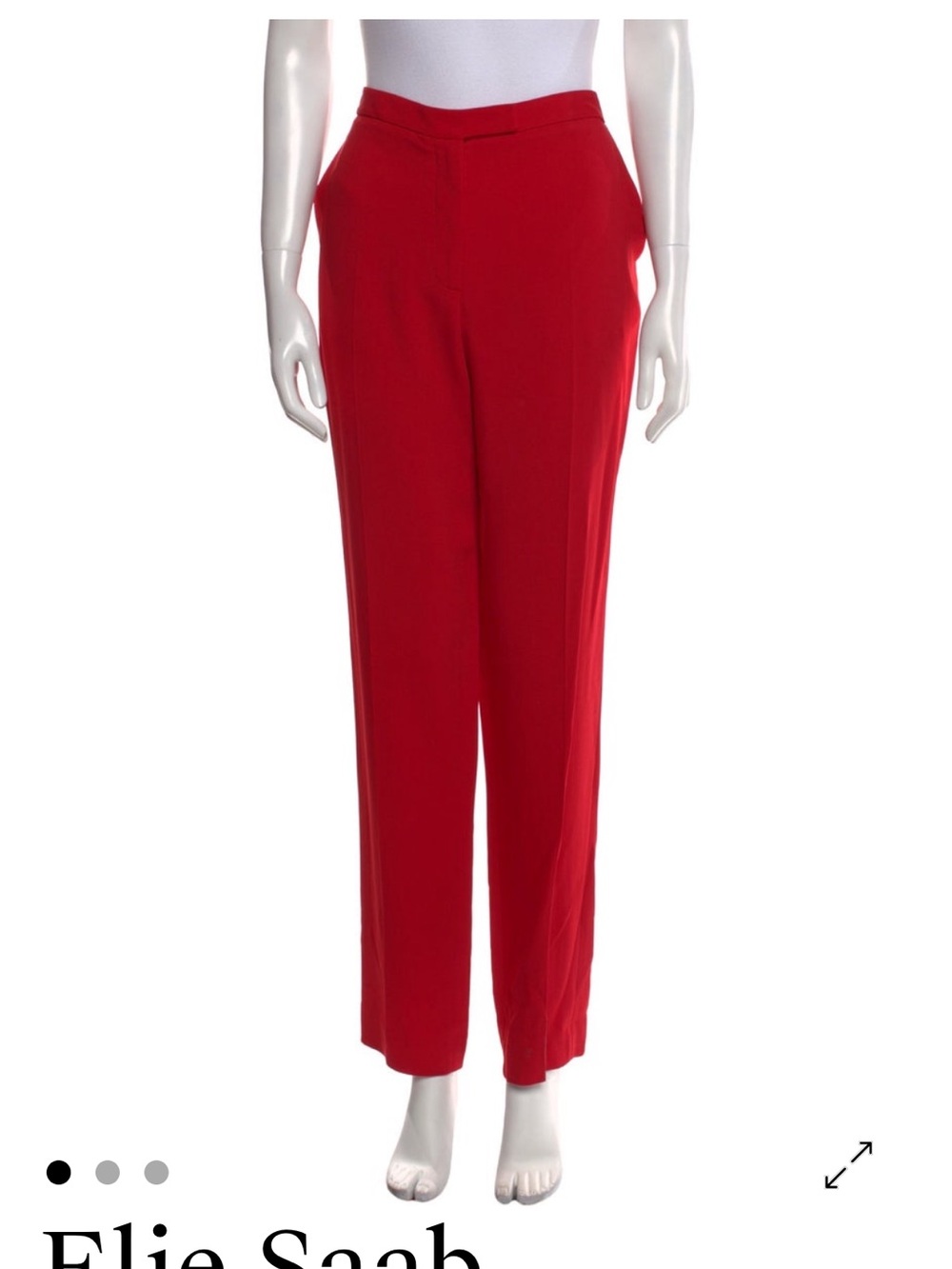 Elie Saab Red Pencil Slacks